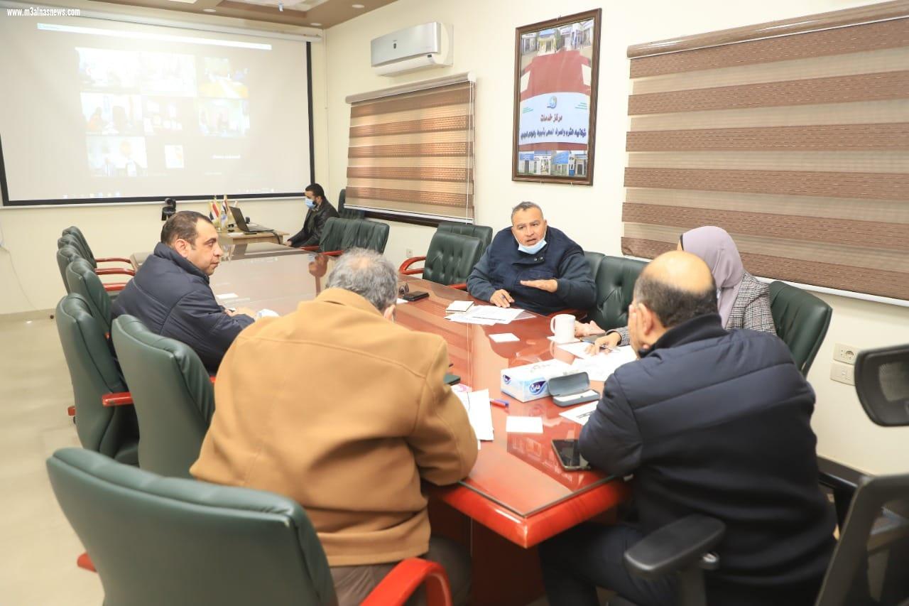 مياه أسيوط تناقش المشروعات الجديدة للمبادرة الرئاسية بالوادى الجديد وحضور القابضة عبر Video Conference.