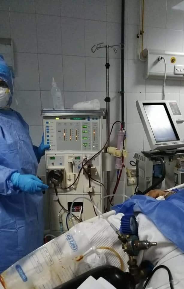 اول جلسة غسيل كلوي لمصاب كورونا بالحجر الصحي بتمي الامديد