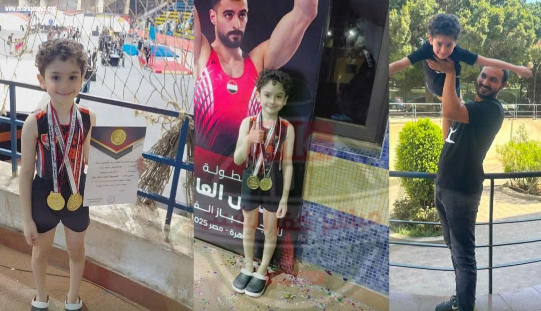 اللاعب عبدالرحمن احمد زايد يحقق الميدالية الذهبية في الجمباز 