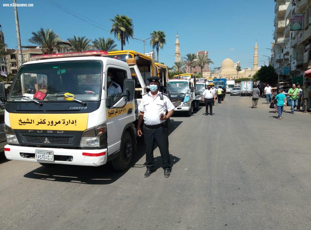 ضبط 120 توك توك مخالف بكفر الشيخ وتحرير محاضر فورية