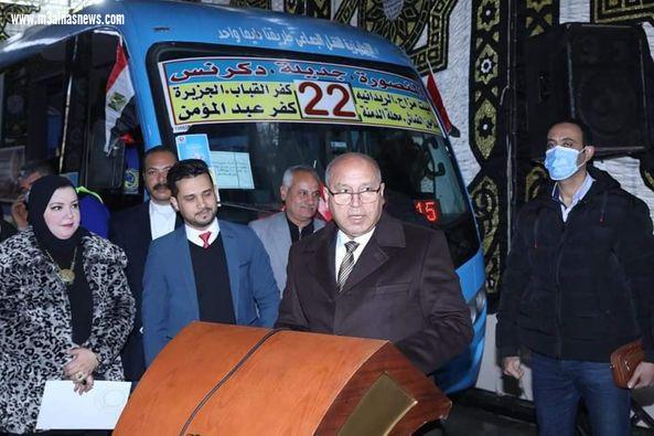 وزير النقل يدشن المرحلة الثانية من مشروع النقل العام الجماعي لخدمة الركاب بمحافظة الدقهلية