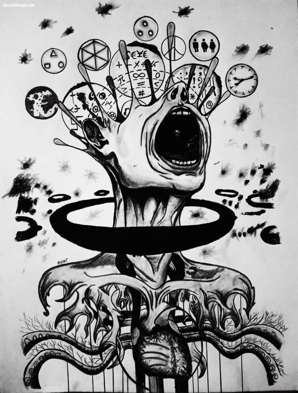 منار عادل ... إبنة أسيوط موهبه فذه فى فنون الرسم 