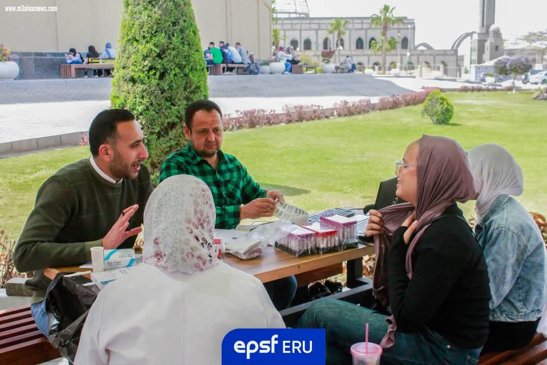 الاتحاد المصري لطلاب الصيدلة بالجامعة المصرية الروسية ... ينظم حملة للتبرع بالدم 