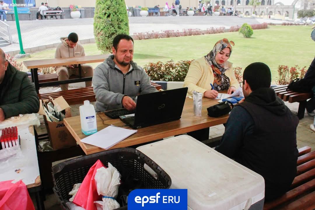 الاتحاد المصري لطلاب الصيدلة بالجامعة المصرية الروسية ... ينظم حملة للتبرع بالدم 