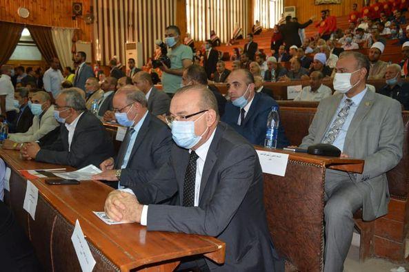 وزير التضامن الاجتماعي ومحافظ أسيوط ورئيس جامعة الأزهر في فعاليات اليوم الثقافي لتعيزيز قيم المواطنة والانتماء للوطن بفرع جامعة الأزهر بأسيوط