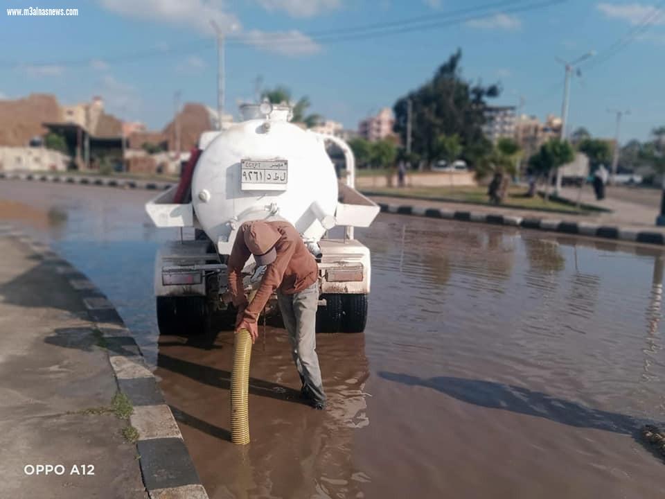 استمرار رفع مياه الأمطار بالقرى والمدن و استمرار رفع حالة الطوارئ