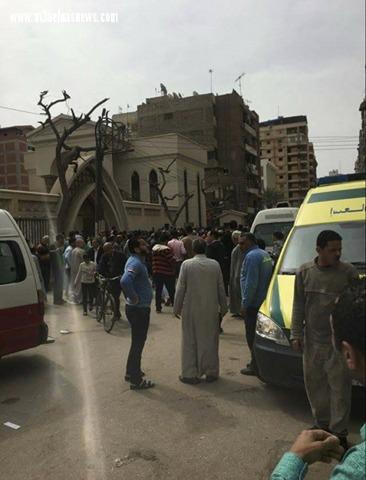 بالصور| ارتفاع ضحايا تفجير كنيسة مارجرجس لـ 21 قتيلا و59 مصابا