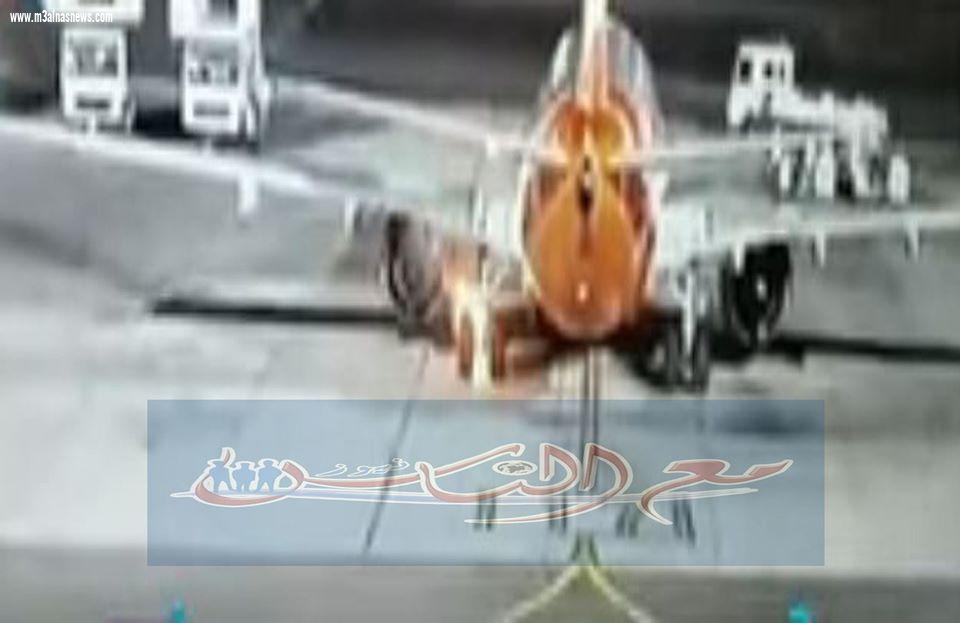 اشتعال النيران بإطار طائرة أوكرانية بمطار شرم الشيخ