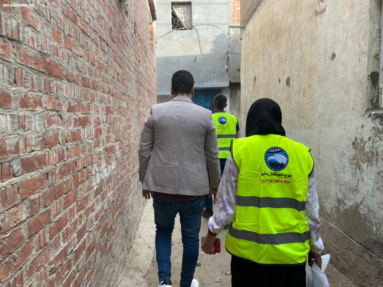 مستقبل وطن بكفرالشيخ يوزع 300 كرتونة مواد غذائية ولحوم بمركز مطوبس 