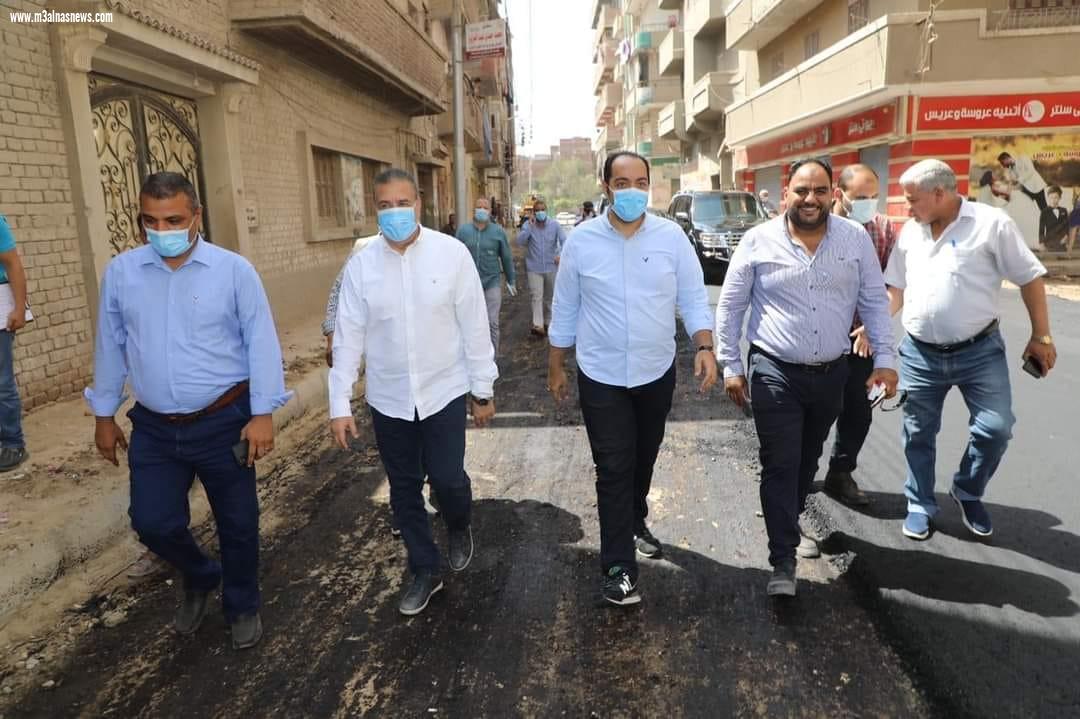 محافظ المنوفية يتفقد أعمال الرصف بقويسنا