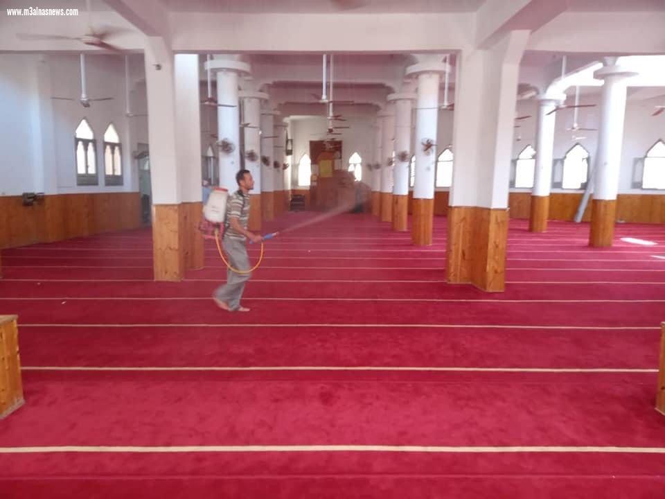 حملات للنظافة وتعقيم المساجد والتصدي لمخلفات البناء بدسوق بكفر الشيخ