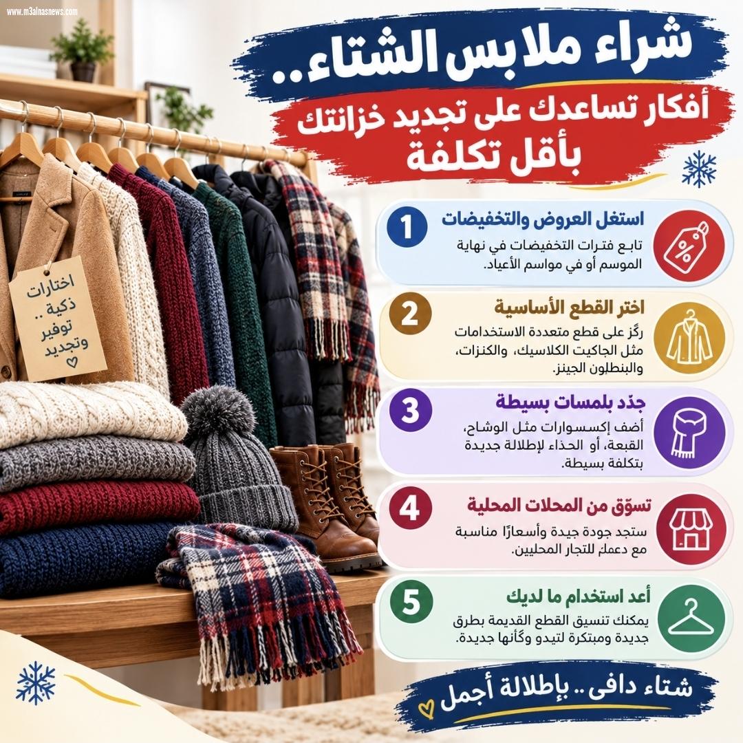 شراء ملابس الشتاء.. أفكار تساعدك على تجديد خزانتك بأقل تكلفة