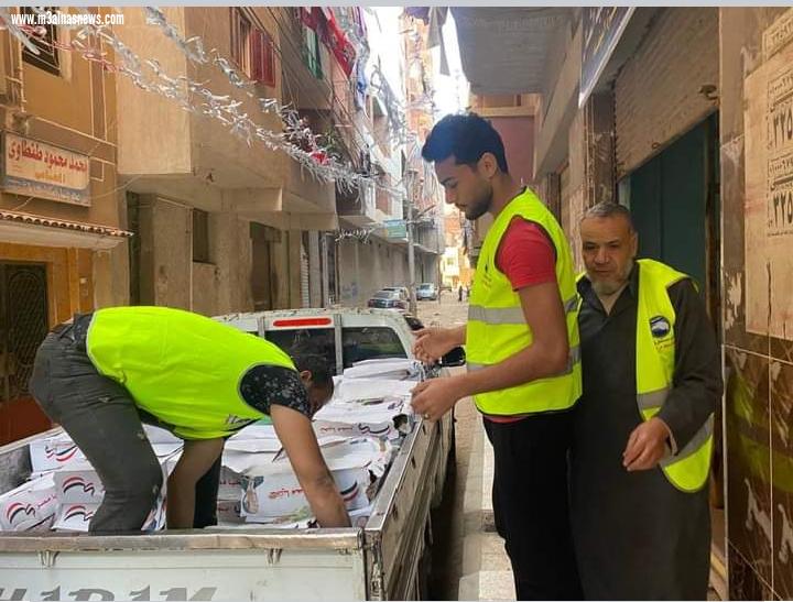 مستقبل وطن بكفرالشيخ يوزع 2500 كرتونة غذائية بمراكز المحافظة