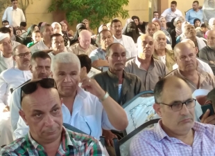 تظاهرة شعبية من أهالى مركز الحامول للمطالبة بترشح اللواء أسعد الزكير لمجلس النواب