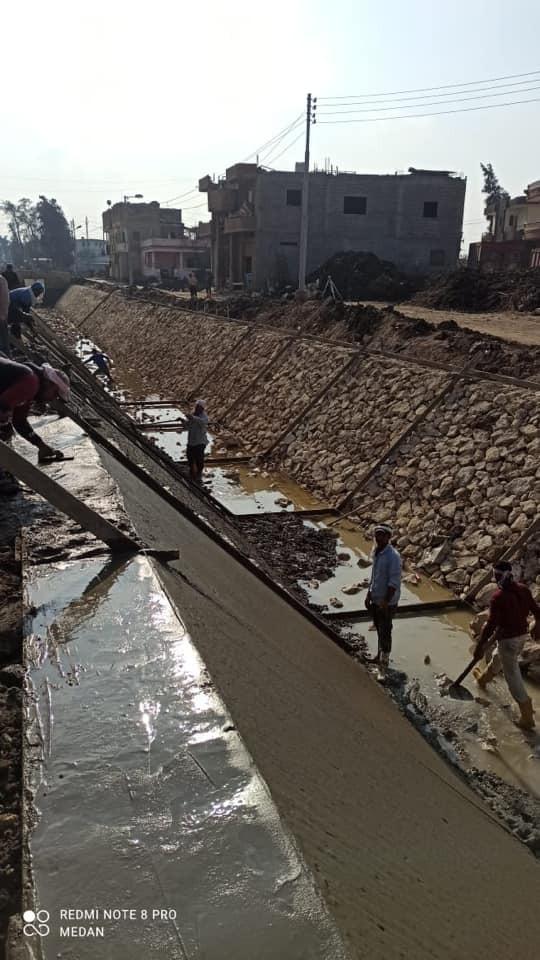 الانتهاء من  تبطين 195 كيلو ترع بكفر الشيخ