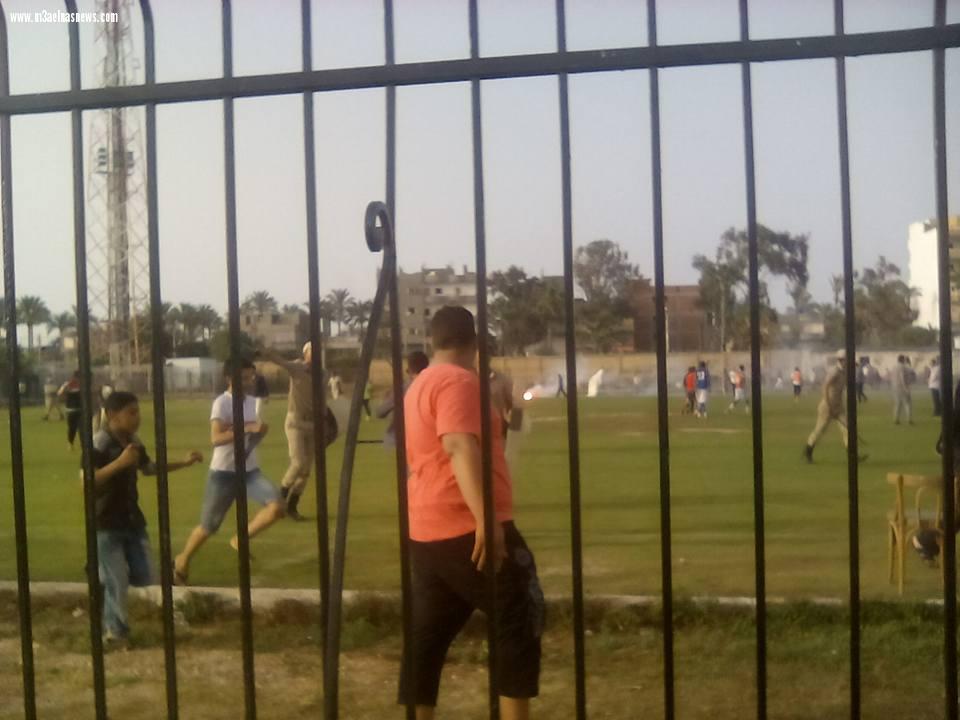 مشاجرة بين جماهير فريقى بلطيم وبيلا بعد انتهاء المباراة بالتعادل