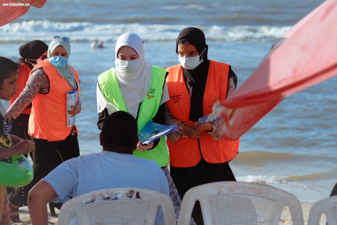  حملات توعية بخطورة المواد المخدرة بشواطئ مصيف بلطيم في أول أيام عيد الأضحى