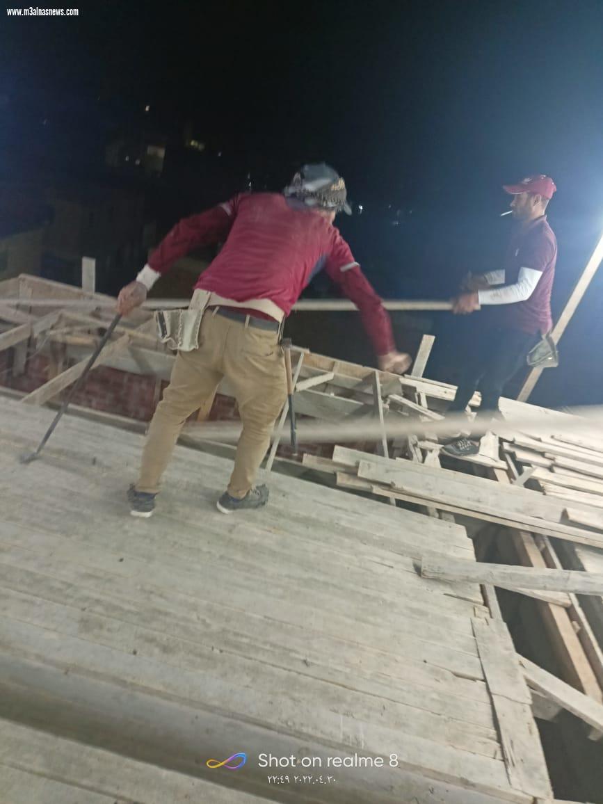 ازالة حالة تعدي على أراضي زراعية ووقف 3 حالات بناء مخالف بمركز كفر الشيخ