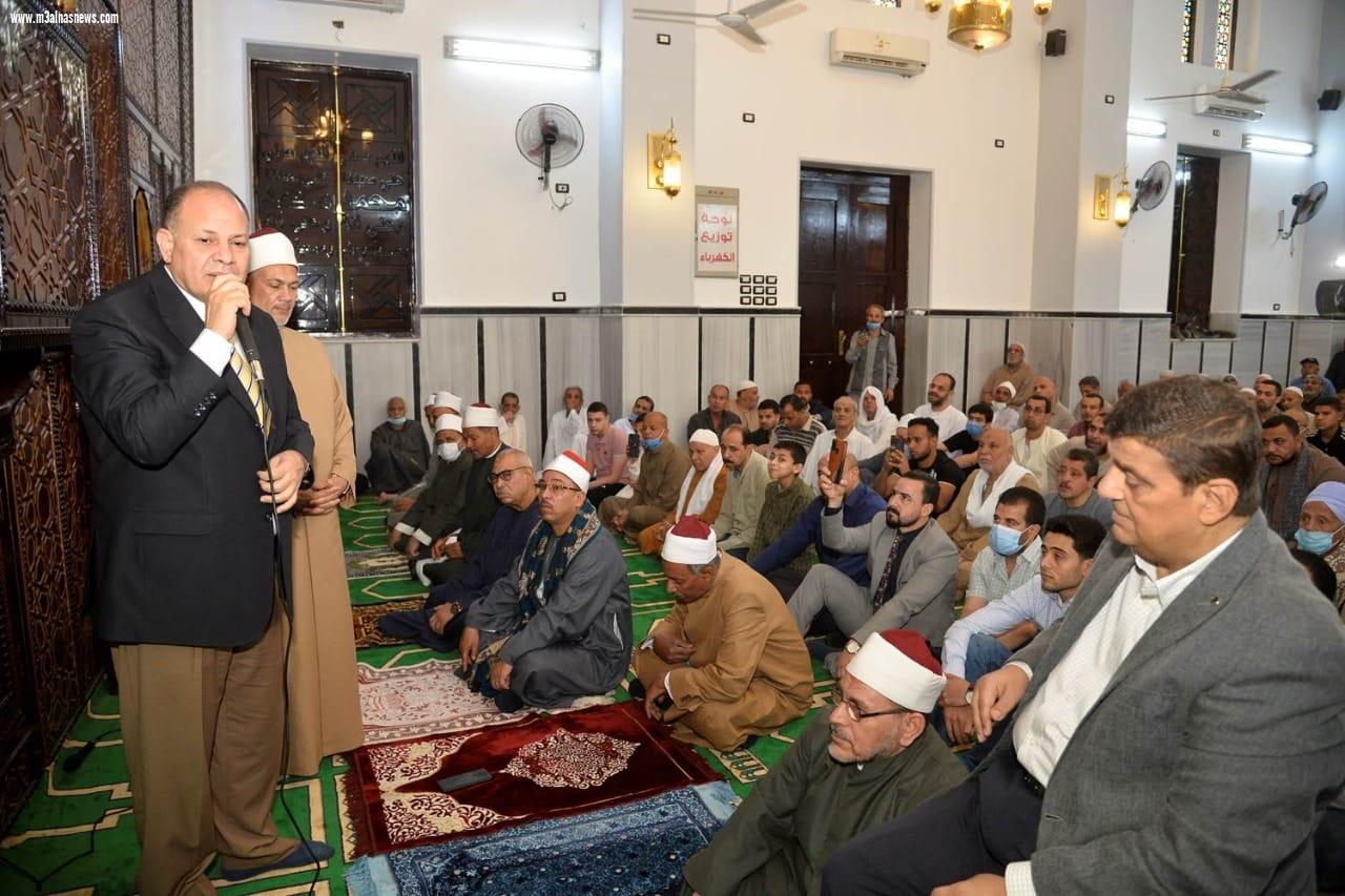 محافظ أسيوط يفتتح مسجد علم الدين الرباطي بمنفلوط بعد تطويره وترميمه ويصلي ظهر الجمعة به