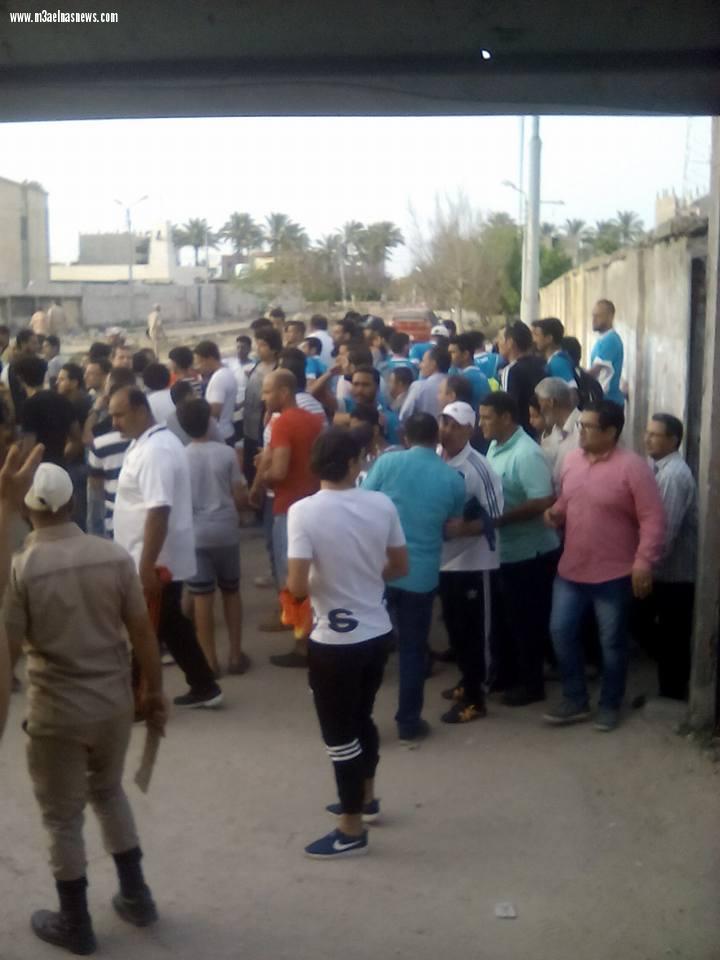 مشاجرة بين جماهير فريقى بلطيم وبيلا بعد انتهاء المباراة بالتعادل