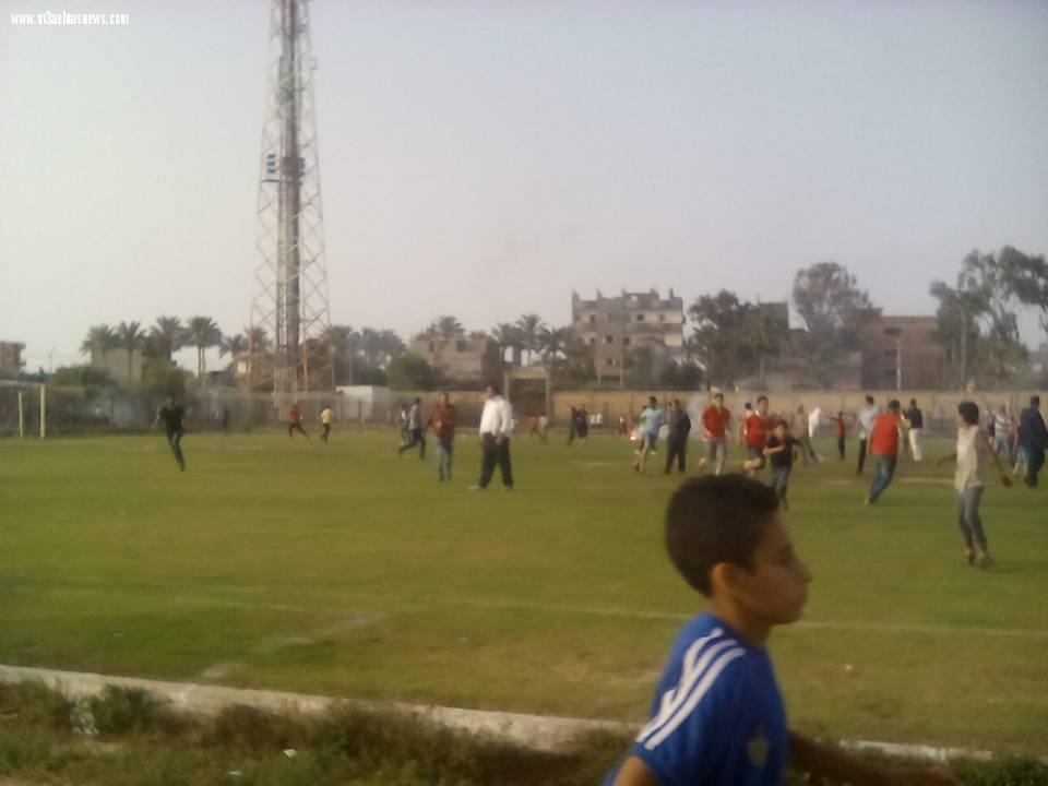 مشاجرة بين جماهير فريقى بلطيم وبيلا بعد انتهاء المباراة بالتعادل