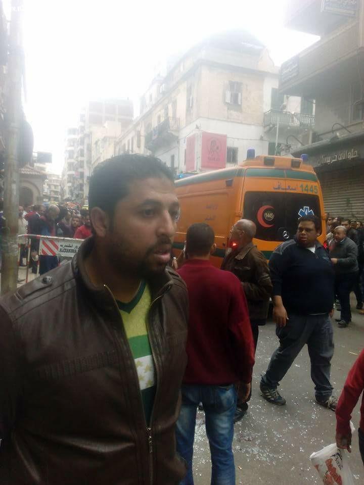  6 وفيات و 33 مصابا بانفجار داخل الكنيسة المرقسية بالإسكندرية