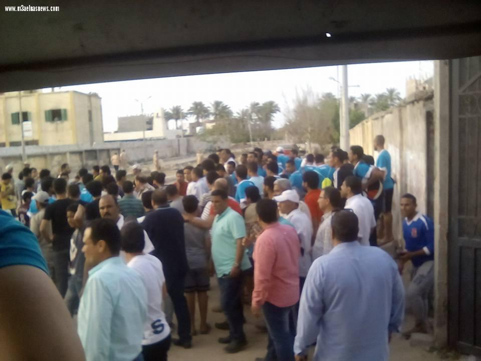 مشاجرة بين جماهير فريقى بلطيم وبيلا بعد انتهاء المباراة بالتعادل