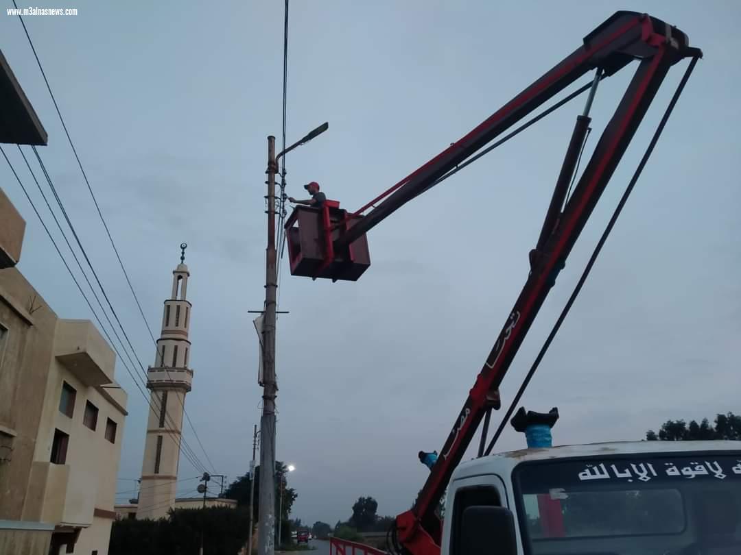 حملة مكبرة بمدن وقرى كفر الشيخ لرفع كفاءة الكهرباء 