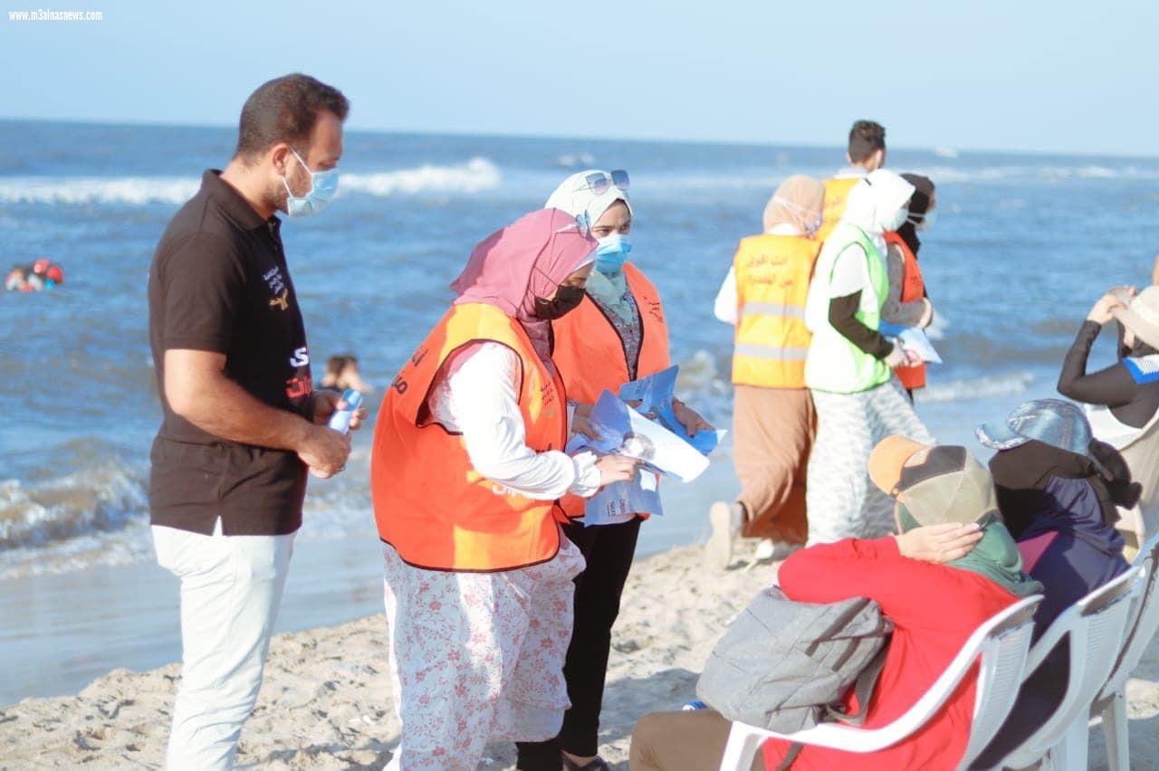  حملات توعية بخطورة المواد المخدرة بشواطئ مصيف بلطيم في أول أيام عيد الأضحى
