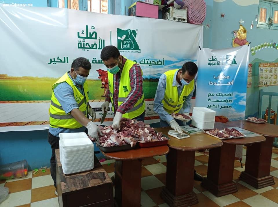 محافظ أسيوط : يقول ذبح وتوزيع 203 عجل من خلال مؤسسة مصر الخير على الاسر الاكثر احتياجاً خلال عيد الاضحى