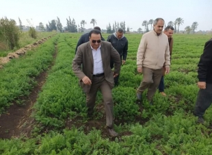 ''سميح'' وكيل زراعة دمياط يعقد اجتماع كبير بكفر سعد ويتفقد الزراعات.