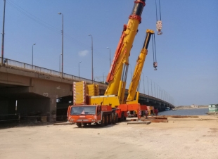  نقل الكراكة العملاقة لمصنع الرمال السوداء لبدء أعمال التنجيم ببلطيم