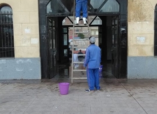 إنشاء ممشى بالجهود الذاتية لذوى الاحتياجات الخاصة بمدخل الوحدة الصحية بقرية الشيخ مبارك بالبرلس